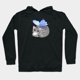 Grey Tabby Fairy Cat Hoodie